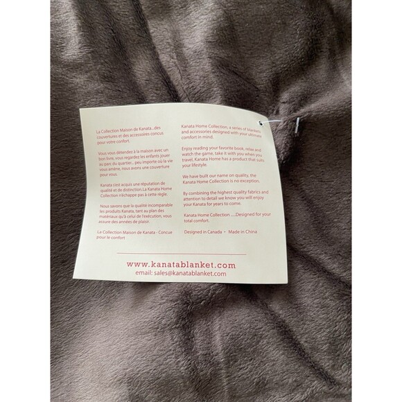 Willowtree Sherpa Fleece Throw Blanket Brown Polyester Soft Cozy Kanata NWT - Picture 4 of 12